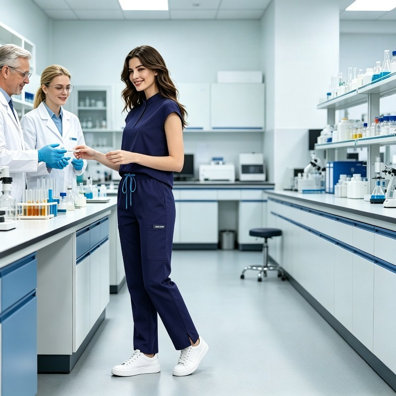 Medical Gloves - Stehkragen, große Manschetten, gebürstete Handschuhe, einfarbige