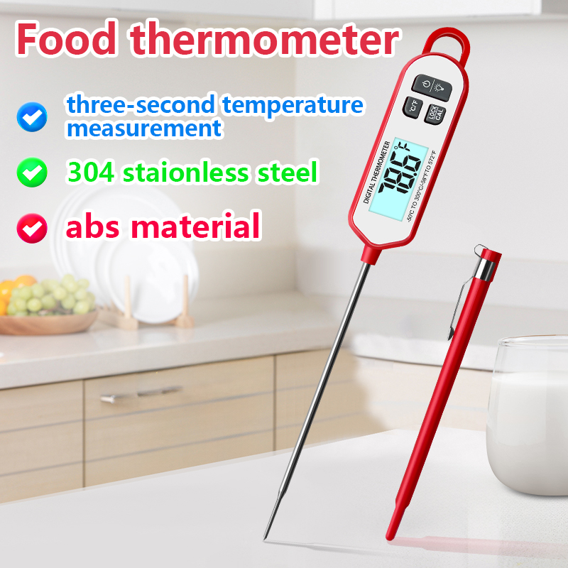 Thermometer Digital - Digitales Fleischthermometer, sofort ablesbares Display mit