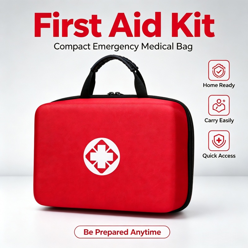 First Aid Kit - Tragbarer Erste-Hilfe-Koffer mit Hartschale, EVA-Notfall-Medizintasche, Outdoor-Überlebens-Medizinset