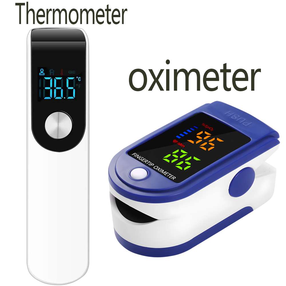Pulse Oximeter - Medizinisches Stirnthermometer, Fingerspitzen-Pulsoximeter, Blutsauerstoffsättigungs-Messgerät, Pulsoximeter, Ohrthermometer